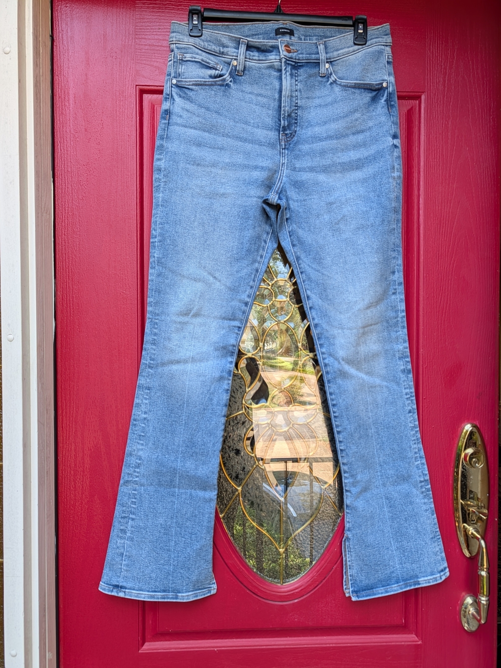 Express Women's "Skyscraper" Flared Slit Jeans